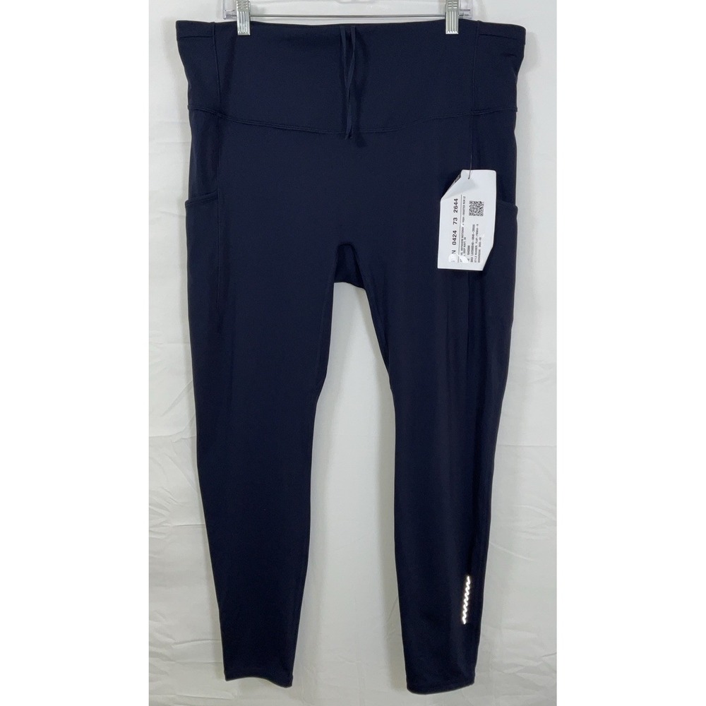 NWT Women's Fabletics SAMPLE Anywhere Motion 365+‎ Hi Waist Run Leggings Navy 3X